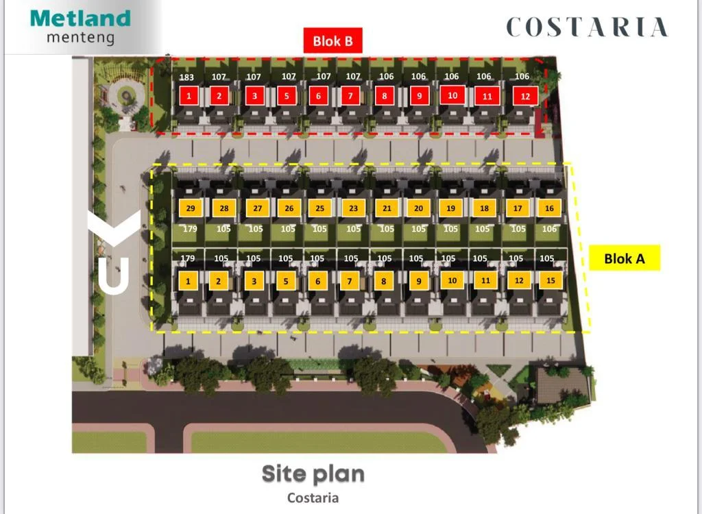 Siteplan Costaria Metland Cakung